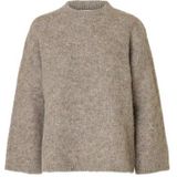 SELECTED FEMME Slfgabriella Ls Knit New O-Neck Noos, Steel Gray, XXL