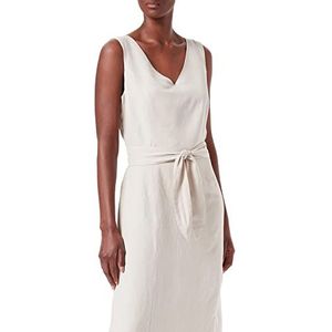 TOM TAILOR Dames linnen jurk 1031792, 29517 - Sand Stone Beige, 44