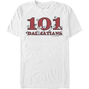 Disney Classics 101 Dalmatians - Logo Pups Unisex Crew neck T-Shirt White S