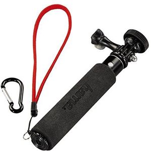 Hama Selfiestick 2-in-1, GoPro-aansluiting en ¼-inch schroefdraad (voor camera's, GoPro-ActionCams en smartphones met houder) uittrekbaar tot 47 cm, zwart