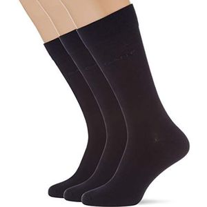 GANT Heren Soft Cotton 3-pack sokken, marine, standaard, marineblauw