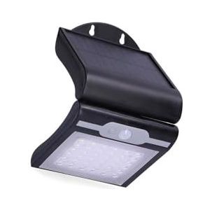 Zarivy Solarlamp 2 W, 220 lm, 6500 K met sensor in elegant zwart. Ideaal voor efficiënte en automatische verlichting van je buitenruimtes, zonder kabel.