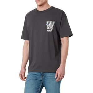 KEYLARGO Heren T-shirt MT KLWRITE Round-Loos, asfalt grijs (1111), XL