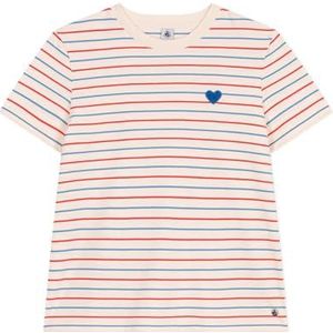 Petit Bateau T-shirt met korte mouwen voor dames, ecru/multico, XXS