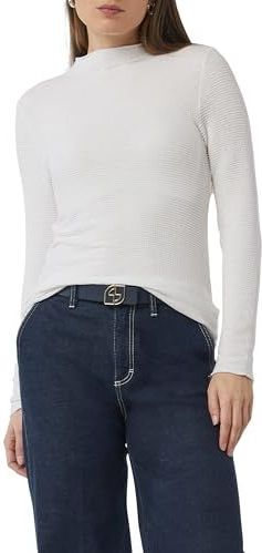 T-shirt - 0100 - Lange Mouwen - Aansluitende Pasvorm - Geribbelde Structuur