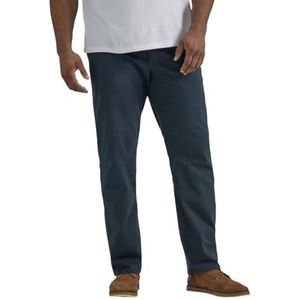 Lee Heren Big & Tall Extreme Motion Flat Front Regular Straight Pant, Donkerblauw, 54W / 32L