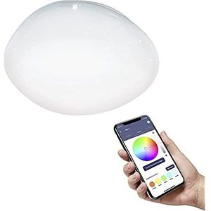 EGLO connect.z Smart Home LED plafondlamp Sileras-Z, sterrenhemel lamp, ZigBee, app en spraakbesturing, lichtkleur instelbaar, dimbaar, Ø 60 cm