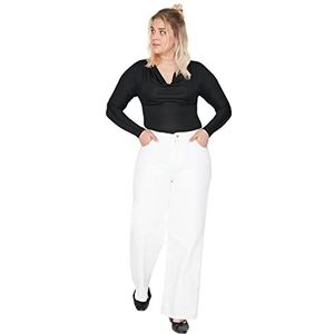 Trendyol High Waist Skinny Plus Size Jeans, wit, 48 dames, Wit, 44 NL