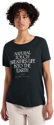 STREET ONE - T-shirt - Pine grove green - Met Belettering Artwork