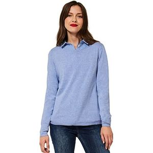 Street One U-Boat Pullover Gebreide Trui voor dames, Gezellige Blauwe Melange, 34