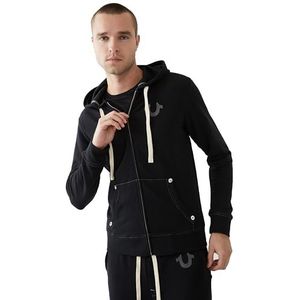 True Religion Heren Boeddha Logo Zip Hoodie met capuchon