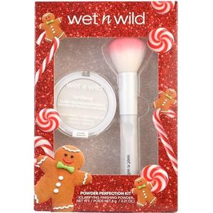 Wet n Wild Powder Perfection Kit, Make-Up Geschenkset Met Translucent Poeder En Kwast Voor Een Matte Finish