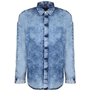 Calvin Klein Jeans Heren Regular Fit Vrijetijdshemd Ando Shirt RECL, blauw (Reverse Cloud 238), M