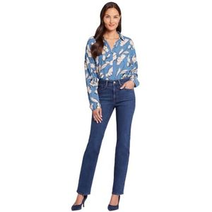 NYDJ Women's High Rise Marilyn Straight, Gold Coast, 12