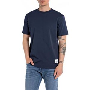 Replay T-shirt voor heren, korte mouwen, regular fit, 271 Indigo Blue, XS