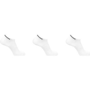Salomon Unisex Flow Low 3-pack wit-zwarte sokken