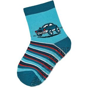 Sterntaler FLI Air Voetsokken, voor baby's, jongens, tegelsokken, antislip, met auto-motief en volledig pluche, blauw, 18 EU