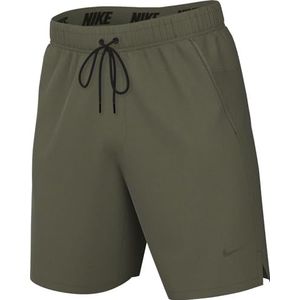 Nike Heren Mid Thigh Length Short M Nk Df Unlimited WVN 7In Ul, Medium Olive/Black/Medium Olive, DV9340-222, L