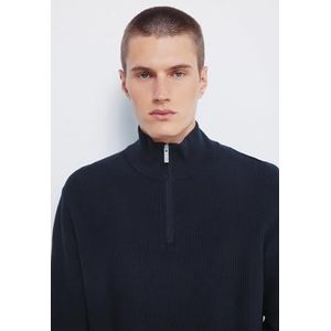 Springfield Nieuw structuurhemd met boomborduurwerk, marineblauw, maat S