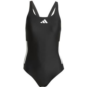 adidas - 3 Stripes C-back - Badpak - Zwart - Chloorbestendig - Gemaakt van Gerecycled Materiaal
