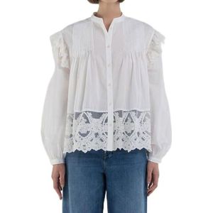 Replay Damesblouse Comfort Fit, 011, natuurlijk wit., L