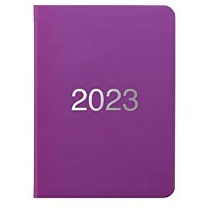 Letts Dazzle A6 week om 2023 dagboek te bekijken - paars