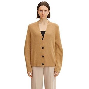 TOM TAILOR Dames Basic cardigan 1033279, 30263 - Soft Light Camel Melange, S