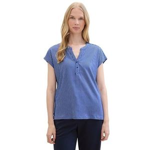 TOM TAILOR T-shirt voor dames, 35460 - Royal Blue White Stripe, XXL