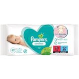 Pampers Sensitive - Babydoekjes Voor De Gevoelige Huid, Geurvrij - 1 x 52 Doekjes