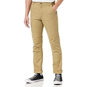 Carhartt Robuuste Flex Straight Fit Canvas 5-pocket taps toelopende werkbroek, Donkere kaki, 36W / 36L