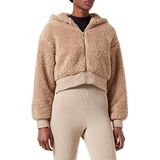 Urban Classics Dames Dames Short Oversized Sherpa Jacket Jas, Softtaupe, XXL