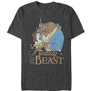 Disney Unisex Beauty & The Beast-BB Classic Organic Short Sleeve T-Shirt, Melange Black, S, Melange Black, S