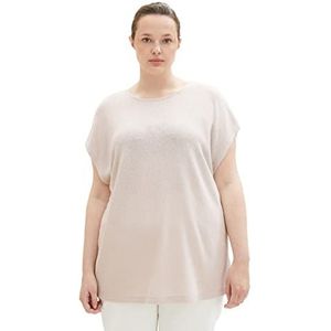 TOM TAILOR T-shirt voor dames met splitten, 16339-wolken grijs, 44 NL