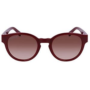LACOSTE L6000S zonnebril voor dames, donkerrood, eenheidsmaat, Donkerrood, one size