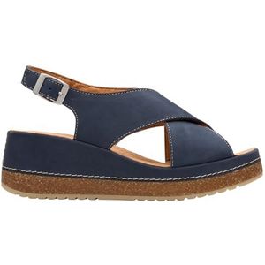 Clarks - Kassanda Step - Damessandalen - Marineblauw - Nubuck