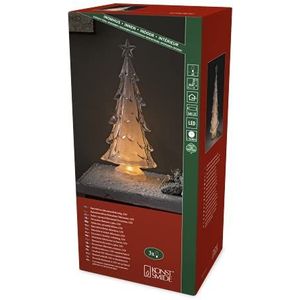 Konstsmide 2804-000 LED Acryl Kerstboom/Voor Binnen Gebruik (IP20)/3 Warme Diodes/Batterij Bediend: 3 x AA 1.5V (Excl.), Kunststof, Wit