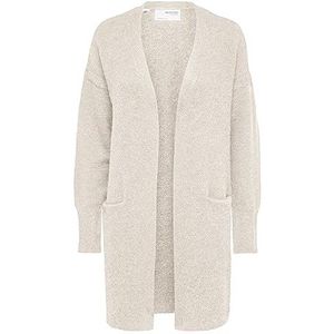 Selected Femme Lange gebreide jas voor dames, beige-2, XL
