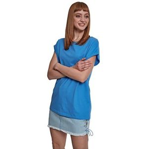 Urban Classics - Extended shoulder Dames T-shirt - Blauw