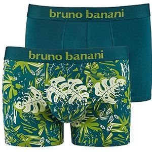 bruno banani Heren Leavy boxershorts, lindegroen/avokado print, lauriergroen, S