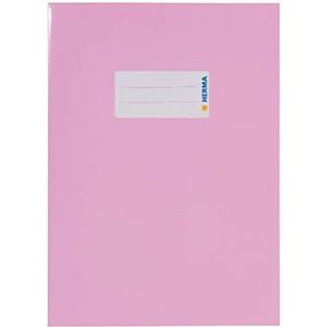 HERMA 19855 boekomslagen A5 karton roze, 10 stuks, boekjes met tekstveld van stevig en extra sterk papier, set voor schoolschriften, gekleurd