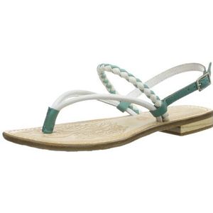 s.Oliver dames casual teenslippers, turquoise wit turquoise 170, 41 EU