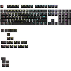 Glorious Gaming - GPBT Backlit Keycaps (Zwart), doorschijnende legendes, geschikt voor 100%,75%,65%,60% custom mechanische toetsenborden,past op ANSI, ISO,Windows & macOS - Amerikaanse QWERTY-indeling