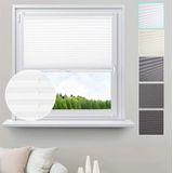 WOLTU - PS5586ws - Plisségordijn - Wit - Verduisterend, zonder boren, 120x130cm