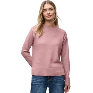 STREET ONE - Trui - Powder Pink - Met Ronde Hals en Ribboorden
