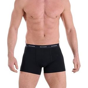 Navigare Boxershorts voor heren, verpakking van 6 stuks, elastisch jersey, katoen, nieuwe collectie 2025, wit/zwart/gesorteerd, zwart, middengrijs gemêleerd, marineblauw, XL