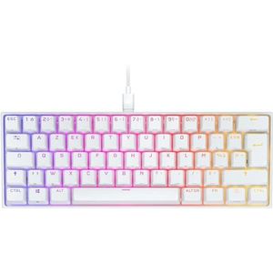 CORSAIR K65 RGB MINI 60% mechanisch bedraad gaming toetsenbord - CHERRY MX RED lineaire schakelaars - PBT dubbele shot toetsen - iCUE compatibel - AZERTY FR - PC, Mac, Xbox - wit