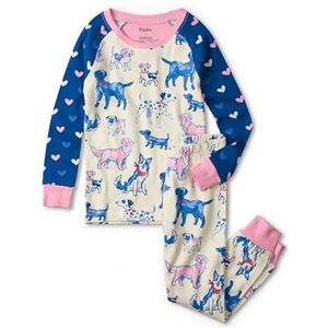 Hatley Meisje biologisch katoen Raglan lange mouw bedrukte pyjama set pyjama
