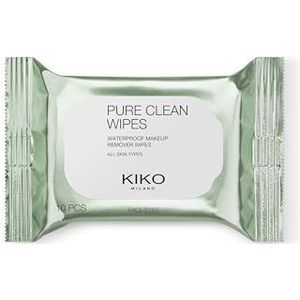 KIKO Milano Pure Clean Wipes Mini, Mini Reinigingsdoekjes Voor Gezicht, Ogen En Lippen