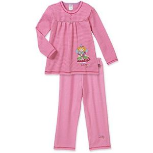 Schiesser Meisjespak lange tweedelige pyjama, rood (rosa 503), 98 cm