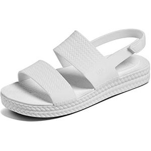 REEF Water Vista Platformsandalen voor dames, waterbestendig, verstelbare klittenbandsluiting, Wit, 40.5 EU